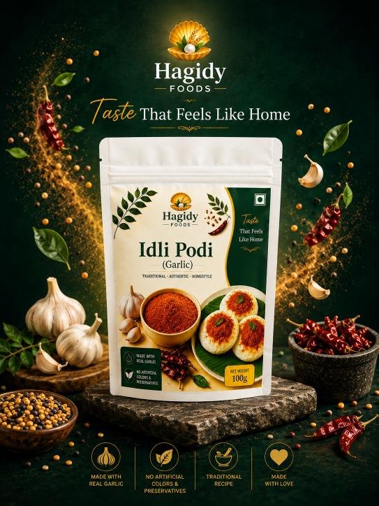 Hagidy Foods Idli Podi (Garlic)